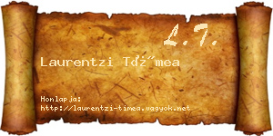 Laurentzi Tímea névjegykártya