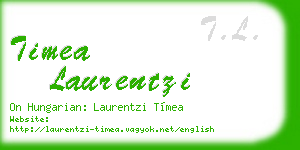timea laurentzi business card