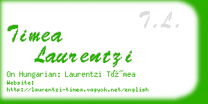 timea laurentzi business card